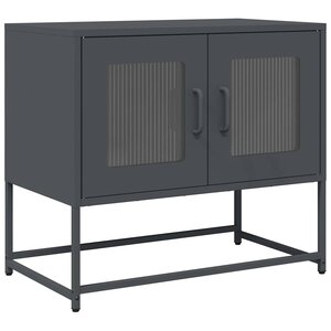 vidaXL Meuble TV anthracite 68x39x60 5 cm acier laminé à froid