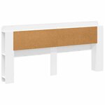 vidaXL Cabinet de Tête de Lit avec stockage Blanc Bois d’ingénierie