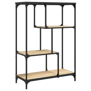 vidaXL Bibliothèque chêne sonoma 81x36x115 cm bois ingénierie et acier