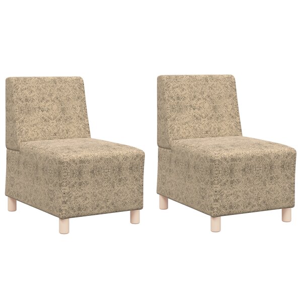 vidaXL Fauteuil avec oreiller 2 Pièces Gris clair 55 cm Cuir suédé faux