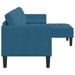 vidaXL Ensemble de Canapés avec coussin Bleu Polyester