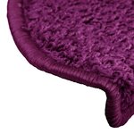 vidaXL Tapis d'escalier 20 pièces 65 x 21 x 4 cm Violet Demi-rond Grand