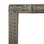 vidaXL Ensemble de bistro de jardin 9 Pièces coussins gris poly rotin