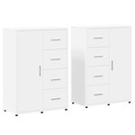 vidaXL Buffets 2 Pièces blanc 60x31x84 cm bois d'ingénierie