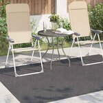 vidaXL Tapis de surface HUARTE Anthracite 170 x 120 cm Polyester