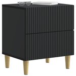 vidaXL Cabinet de chevet Noir 43 x 34 5 x 48 cm Bois d'ingénierie