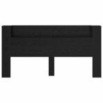 vidaXL Cabinet de Tête de Lit Chêne noir 200 x 15 x 103 5 cm