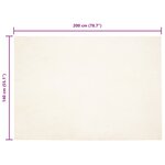 vidaXL Tapis en Fourrure Synthétique de Lapin Blanc 140 x 200 cm