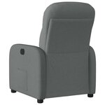 vidaXL Fauteuil inclinable Gris foncé Tissu