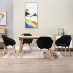 Vidaxl chaises à manger lot de 4 noir tissu