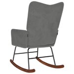 vidaXL Chaise à bascule Gris foncé Velours