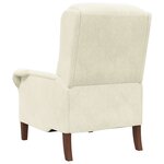 vidaXL fauteuil Crème 76 x 94 x 102 cm Velours