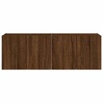 vidaXL Meubles TV muraux lumières LED 2 Pièces chêne marron 60x35x41 cm