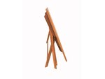 Table pliante bois exotique "Hong Kong" - Maple - 135 x 80 cm - Marron clair
