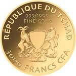 Pièce de monnaie en Or 3000 Francs g 0.031 (1/1000 oz) Millésime 2024 Gold Gift GUARDIAN ANGEL II 1/1000