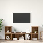vidaXL Ensemble de meubles TV 3 Pièces Marron 107 x 35 x 37 cm