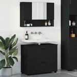 vidaXL Ensemble de mobilier de salle de bain avec tiroir 2 Pièces Noir