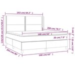 vidaXL Sommier à lattes de lit avec matelas Crème 160x200 cm Tissu