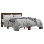 vidaXL Cadre de lit sans matelas chêne marron 140x190 cm