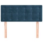 vidaXL Tête de lit Bleu foncé 80x5x78/88 cm Velours