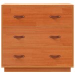 vidaXL Buffet cire marron 80x40x75 cm bois massif de pin