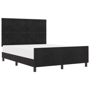 vidaXL Lit à ressorts avec tête de lit Noir 140 x 200 cm Velours