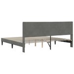 vidaXL Cadre de lit avec tête de lit Gris foncé 180 x 200 cm Velours