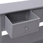 vidaXL Buffet Gris 108x30x76 cm Bois de Paulownia massif