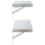 vidaXL Étagères murales 2 Pièces 75x23 5 cm argenté acier inoxydable