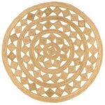 vidaXL Tapis fait à la main Jute tressée 210 cm
