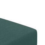 vidaXL Canapé-lit à 2 places avec repose-pied vert foncé velours