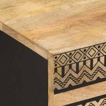 vidaXL Tables de chevet 2 Pièces noir bois de manguier massif brut