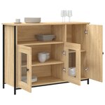 vidaXL Buffet chêne sonoma 100x35x75 cm bois d'ingénierie