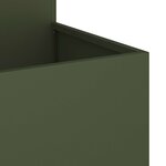 vidaXL Cache-pot de jardin Vert olive 100 x 100 x 60 cm Acier