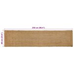 vidaXL Tapis de zone Beige 60 x 250 cm Jute