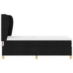 vidaXL Lit à ressorts avec matelas gris foncé 90x190 cm Noir tissu