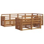 vidaXL Ensemble de canapés d'extérieur 7 Pièces Naturel Polyester