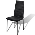 Vidaxl ensemble de table pour salle à manger cinq pièces noir