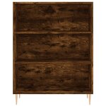 vidaXL Bibliothèque chêne fumé 69 5x32 5x90 cm bois d'ingénierie