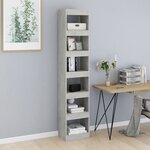 vidaXL Bibliothèque/Séparateur de pièce Gris béton 40x30x198 cm
