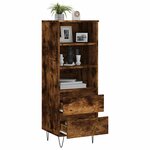 vidaXL Buffet haut Chêne fumé 40x36x110 cm Bois d'ingénierie