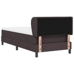 vidaXL Lit à ressorts avec matelas Marron foncé 90 x 200 cm tissu