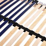 vidaXL Sommier à lattes Marron 120 x 190 cm Bois de hêtre massif