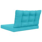 vidaXL Coussin de canapé d'extérieur 2 Pièces Turquoise Polyester