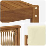 vidaXL Ensemble de canapés d'extérieur 6 pc Naturel et Crème Polyester