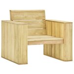 vidaXL Salon de jardin 4 Pièces avec coussins bois de pin imprégné