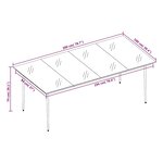 vidaXL Ensemble de salle à manger de jardin et coussins 9Pièces Gris/noir