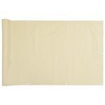 vidaXL Écran d'intimité de balcon crème 500x120 cm PVC