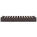 vidaXL Cadre de lit ottoman sans matelas marron foncé 100x200 cm tissu