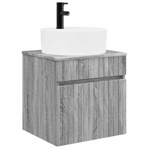 vidaXL Meuble de lavabo mural Sonoma gris 49 x 44 5 x 65 cm
